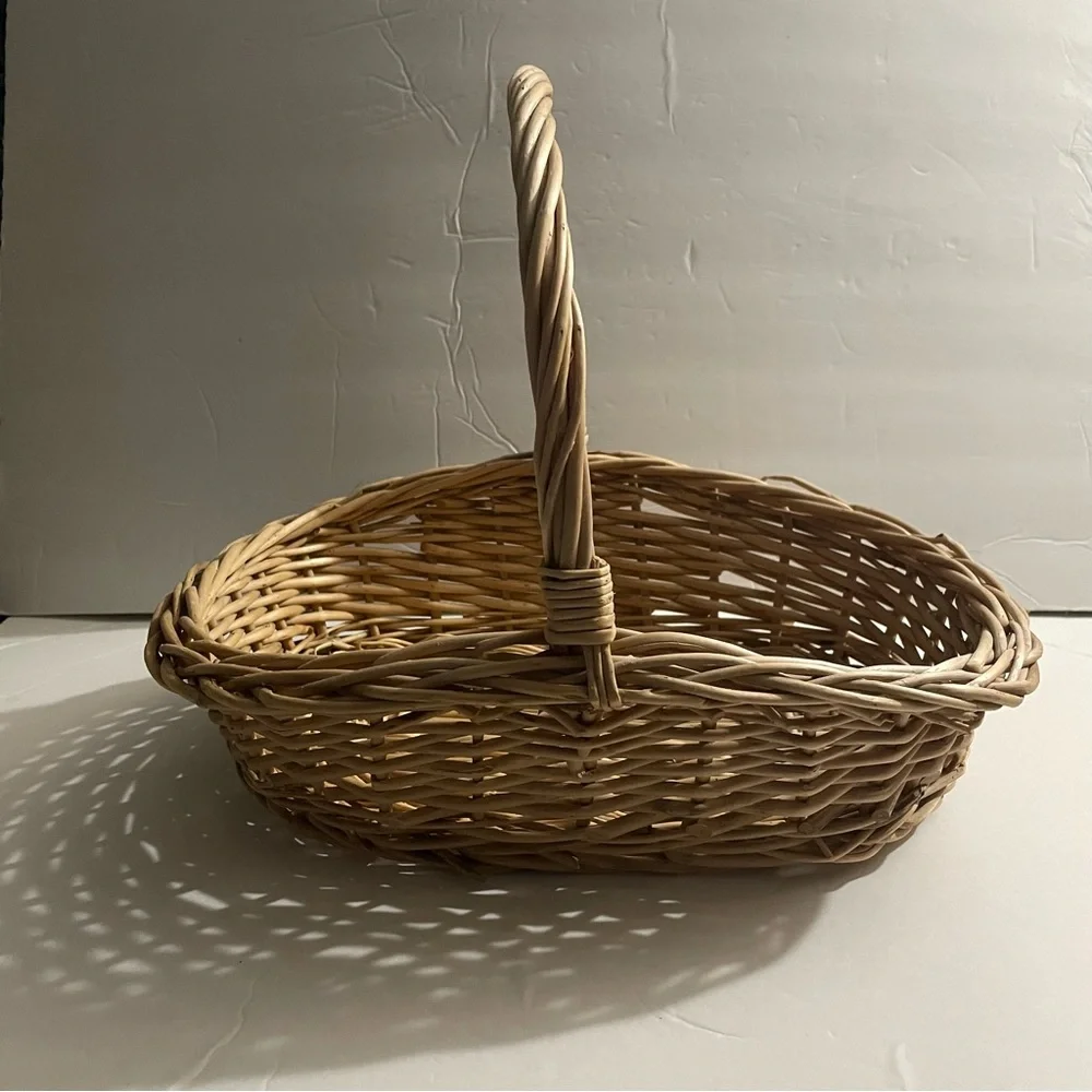 Vintage Brown Woven Basket